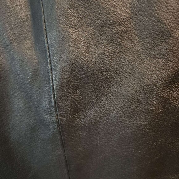 Junction West 100% leather jacket Men's large Black lined Winter fall Buttons - Picture 13 of 16